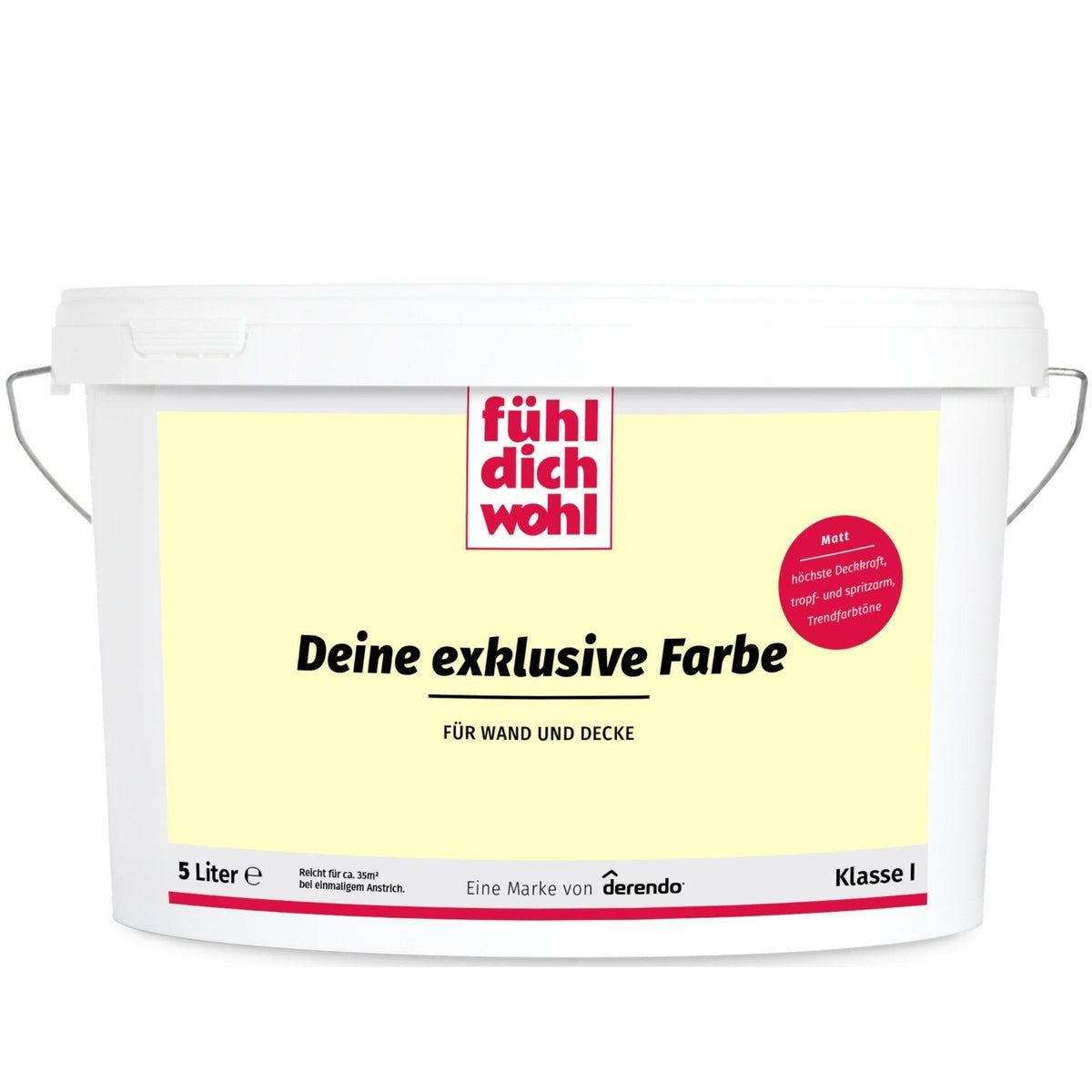 Fühl Dich Wohl Wandfarbe Buttergelb in 5 Liter – Produktbild von Derendo