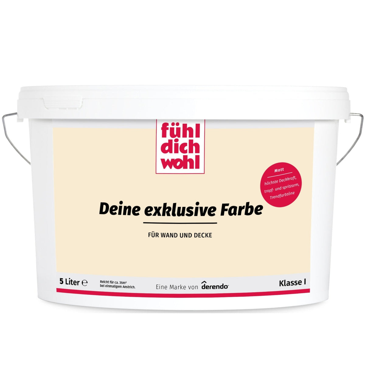 Fühl Dich Wohl Wandfarbe Cremebeige in 5 Liter – Produktbild von Derendo