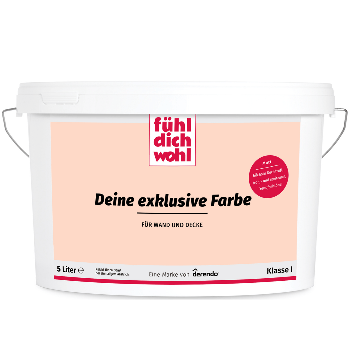 Fühl Dich Wohl Wandfarbe Lachs - 4251604913043 - Derendo