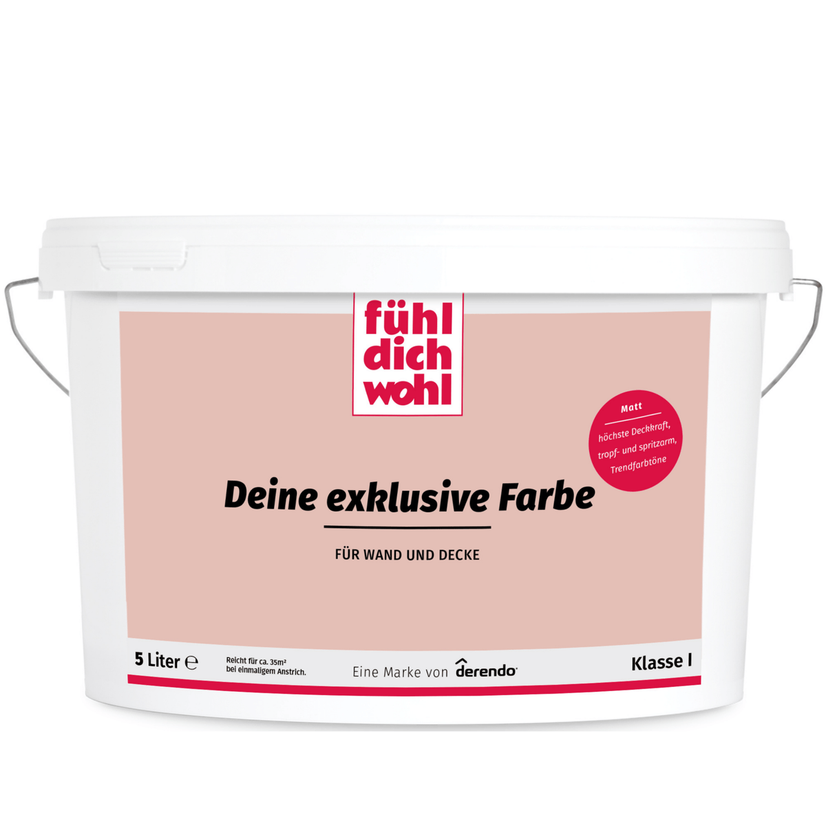 Fühl Dich Wohl Wandfarbe Rosenquarz in 5 Liter – Produktbild von Derendo