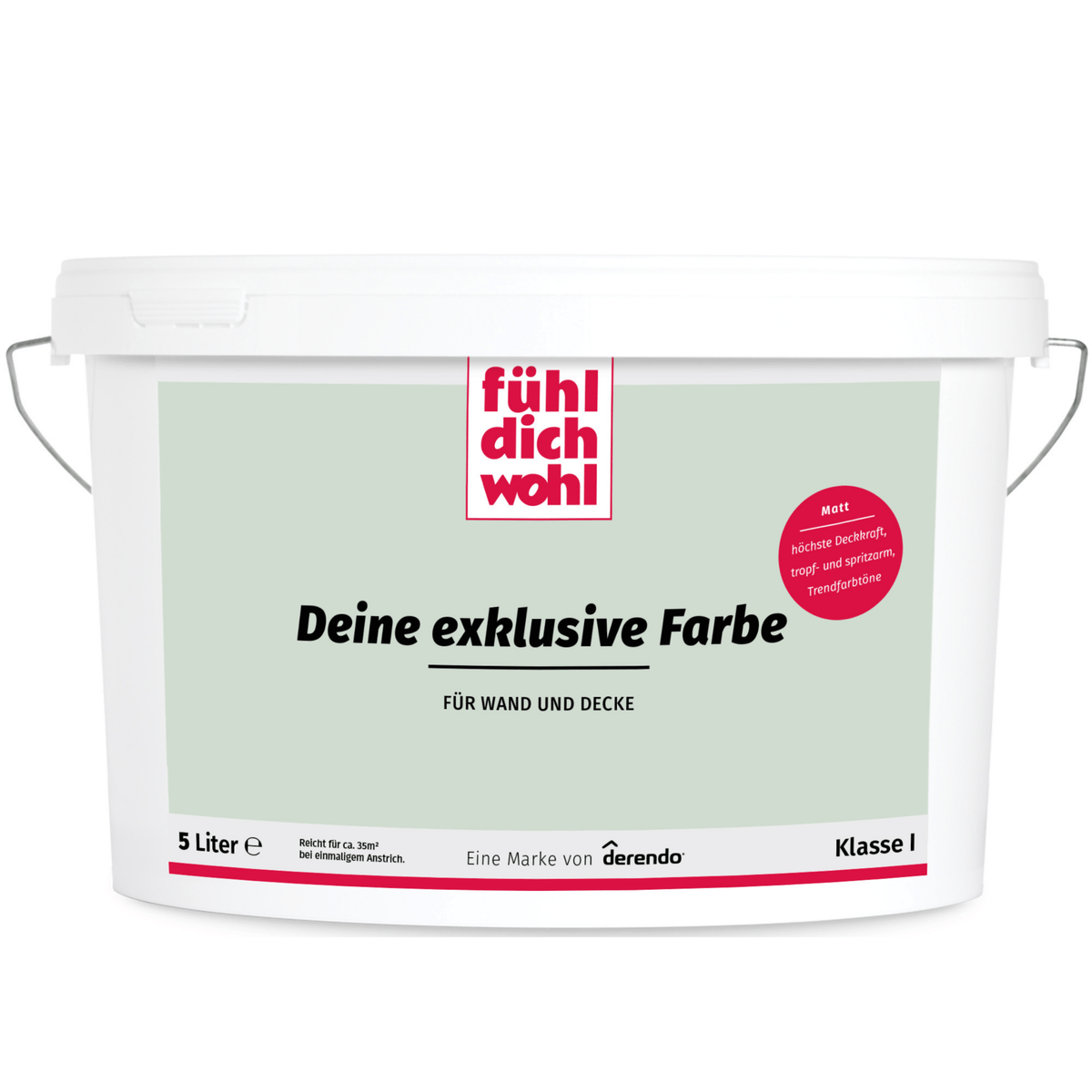 Fühl Dich Wohl Wandfarbe Salbeigrün in 5 Liter – Produktbild von Derendo