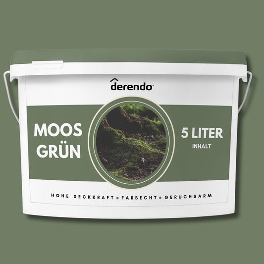 Derendo Exklusive Wandfarbe Moos Grün in 5l – Produktbild von Derendo