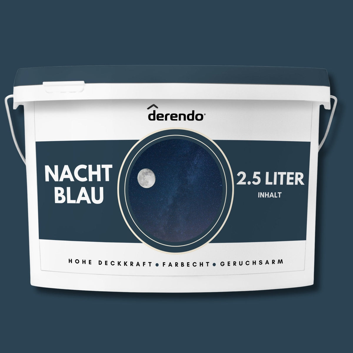 Derendo Exklusive Wandfarbe Nachtblau in 2.5l – Produktbild von Derendo