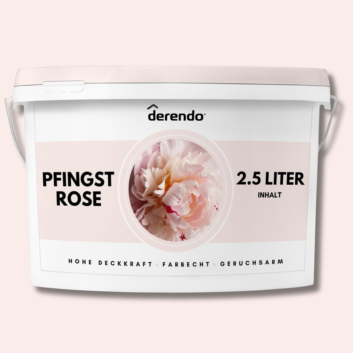 Derendo Exklusive Wandfarbe Pfingst Rose in 2.5l – Produktbild von Derendo