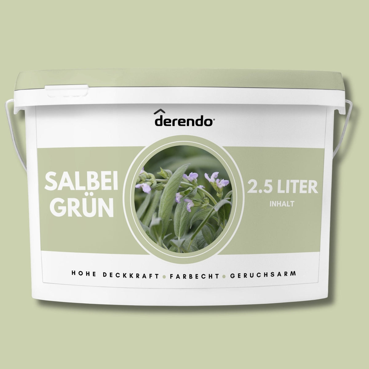 Derendo Exklusive Wandfarbe Salbei grün in 2.5l – Produktbild von Derendo
