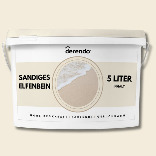 Derendo Exklusive Wandfarbe Sandiges Elfenbein in 5l – Produktbild von Derendo