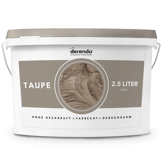 Derendo Exklusive Wandfarbe Taupe in 2.5l – Produktbild von Derendo