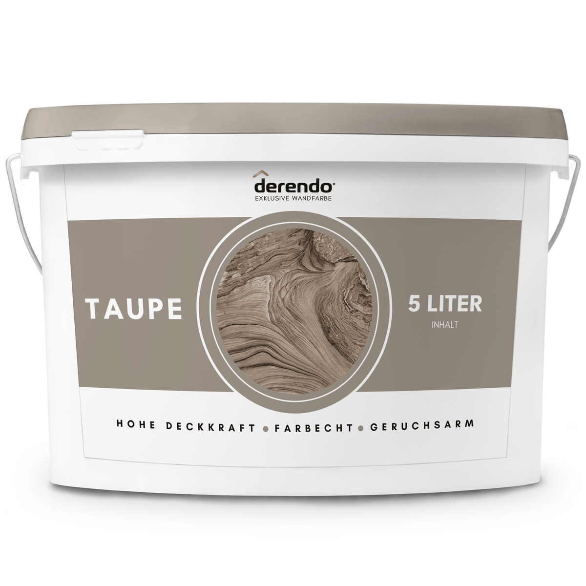 Derendo Exklusive Wandfarbe Taupe in 5l – Produktbild von Derendo