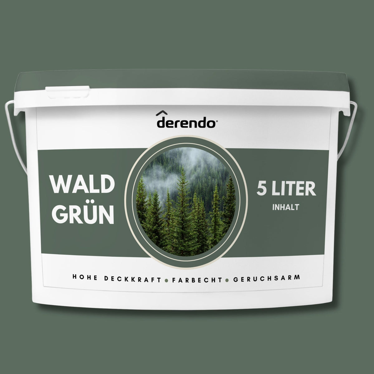 Derendo Exklusive Wandfarbe Waldgrün in 5l – Produktbild von Derendo