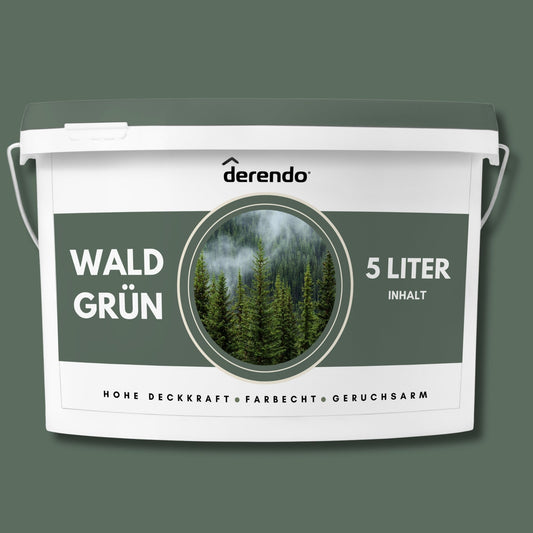 Derendo Exklusive Wandfarbe Waldgrün in 5l – Produktbild von Derendo