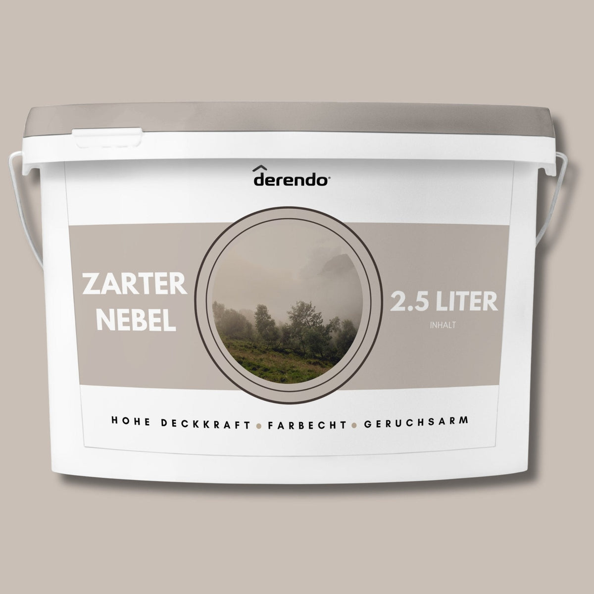 Derendo Exklusive Wandfarbe Zarter Nebel in 2.5l – Produktbild von Derendo