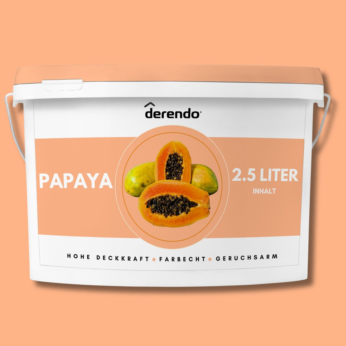 Derendo Exklusivee Wandfarbe Papaya in 2.5l – Produktbild von Derendo