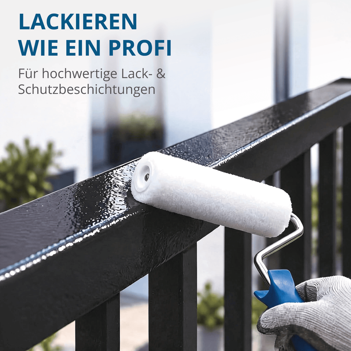 Derendo® Farbwalze MagicFelt 10 cm – für hochwertige Lack- & Rostschutzbeschichtungen Kleinflächenwalze in – Produktbild von Derendo