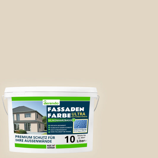 Derendo Fassadenfarbe Cookie mit ULTRA Wetterschutz und Abperleffekt - 4251604914897 - Derendo