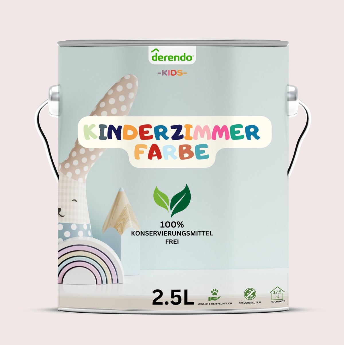 Derendo Kinderzimmer Wandfarbe - Lavendellila in 2.5 Liter – Produktbild von Derendo