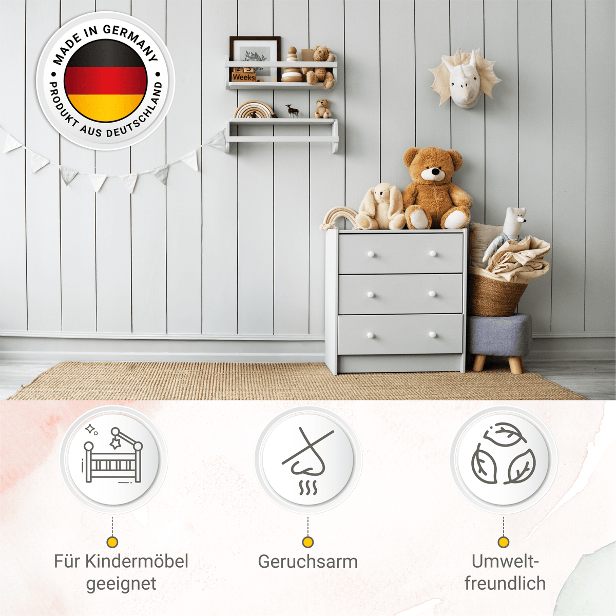 Derendo® Möbelfarbe Altweiss 750ml – Möbelfarbe ohne Schleifen in – Produktbild von Derendo