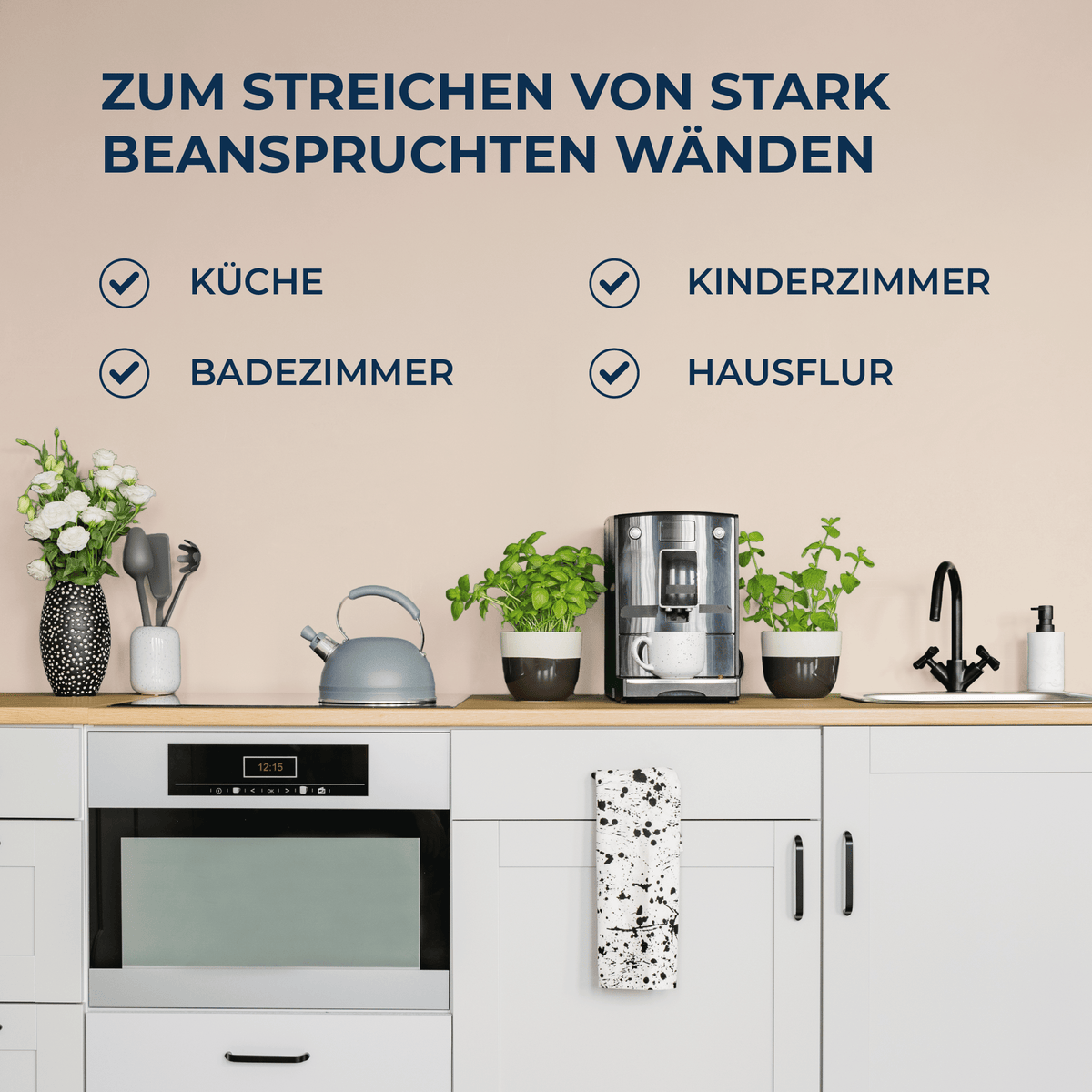 Derendo Wandfarbe Latexfarbe Cookie Matt abwaschbar in 10 Liter – Produktbild von Derendo