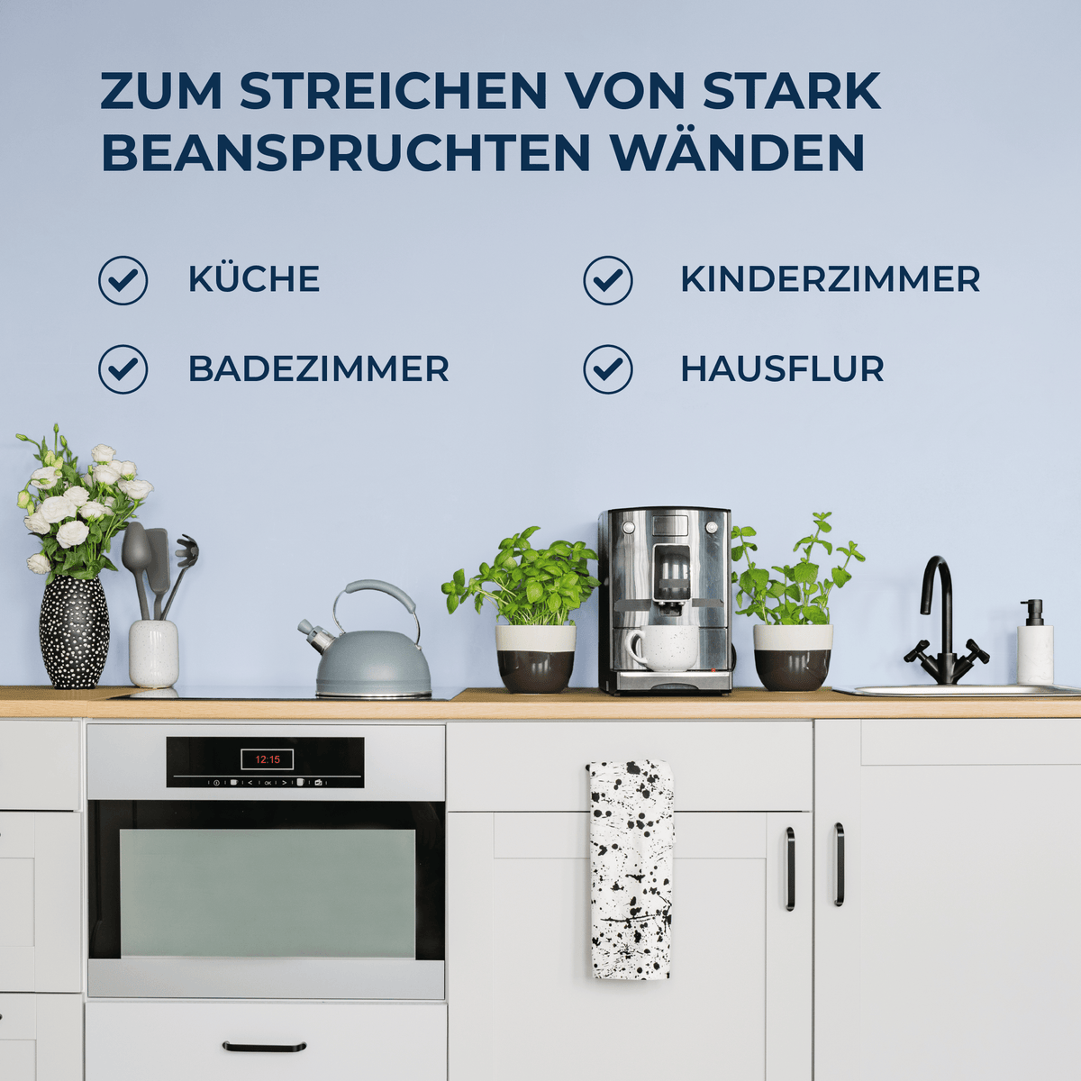 Derendo Wandfarbe Latexfarbe Lavendel Matt abwaschbar in 10 Liter – Produktbild von Derendo