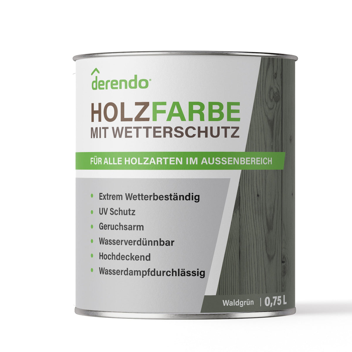 Derendo Wetterschutz Holzfarbe Grün Waldgrün in Waldgrün – Produktbild von Derendo