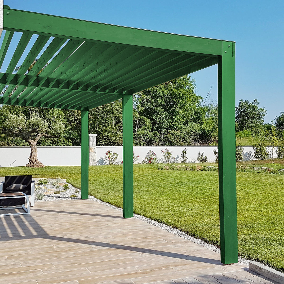 Derendo Wetterschutz Holzfarbe signalgrün RAL 6032 in Signalgrün RAL 6032 – Produktbild von Derendo