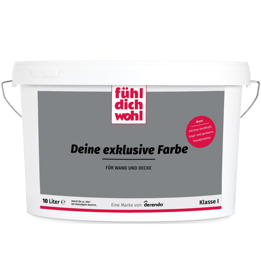 Fühl Dich Wohl Wandfarbe Asphaltgrau in 10 Liter – Produktbild von Derendo