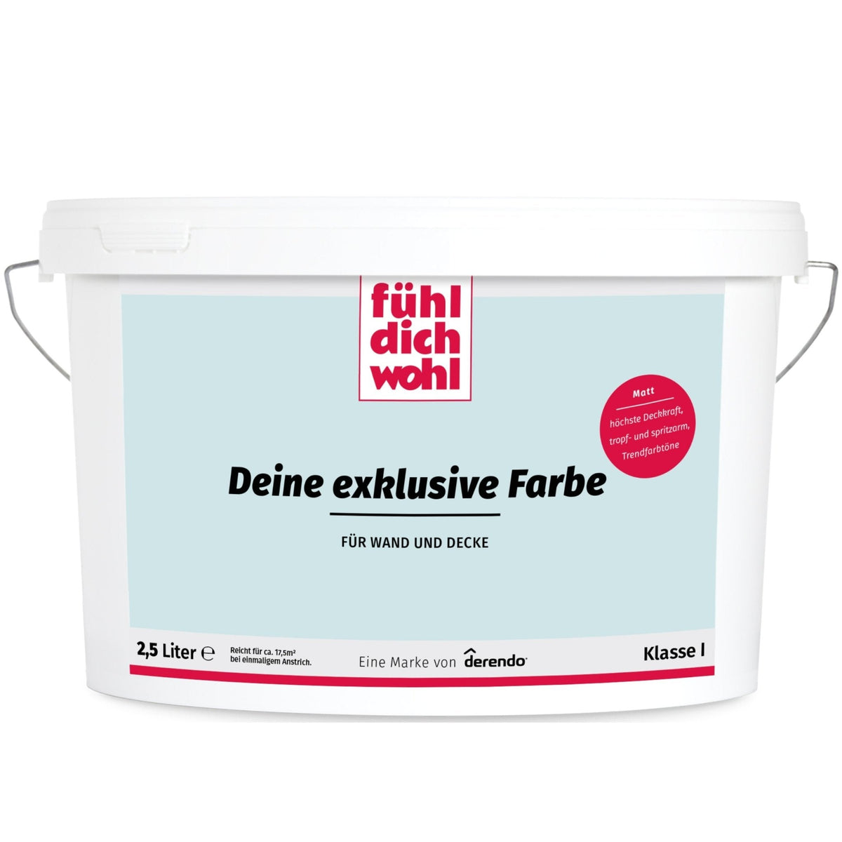 Fühl Dich Wohl Wandfarbe Babyblau in 2.5 Liter – Produktbild von Derendo