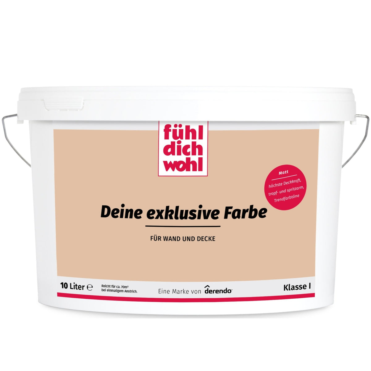 Fühl Dich Wohl Wandfarbe Dunkelbeige in 10 Liter – Produktbild von Derendo