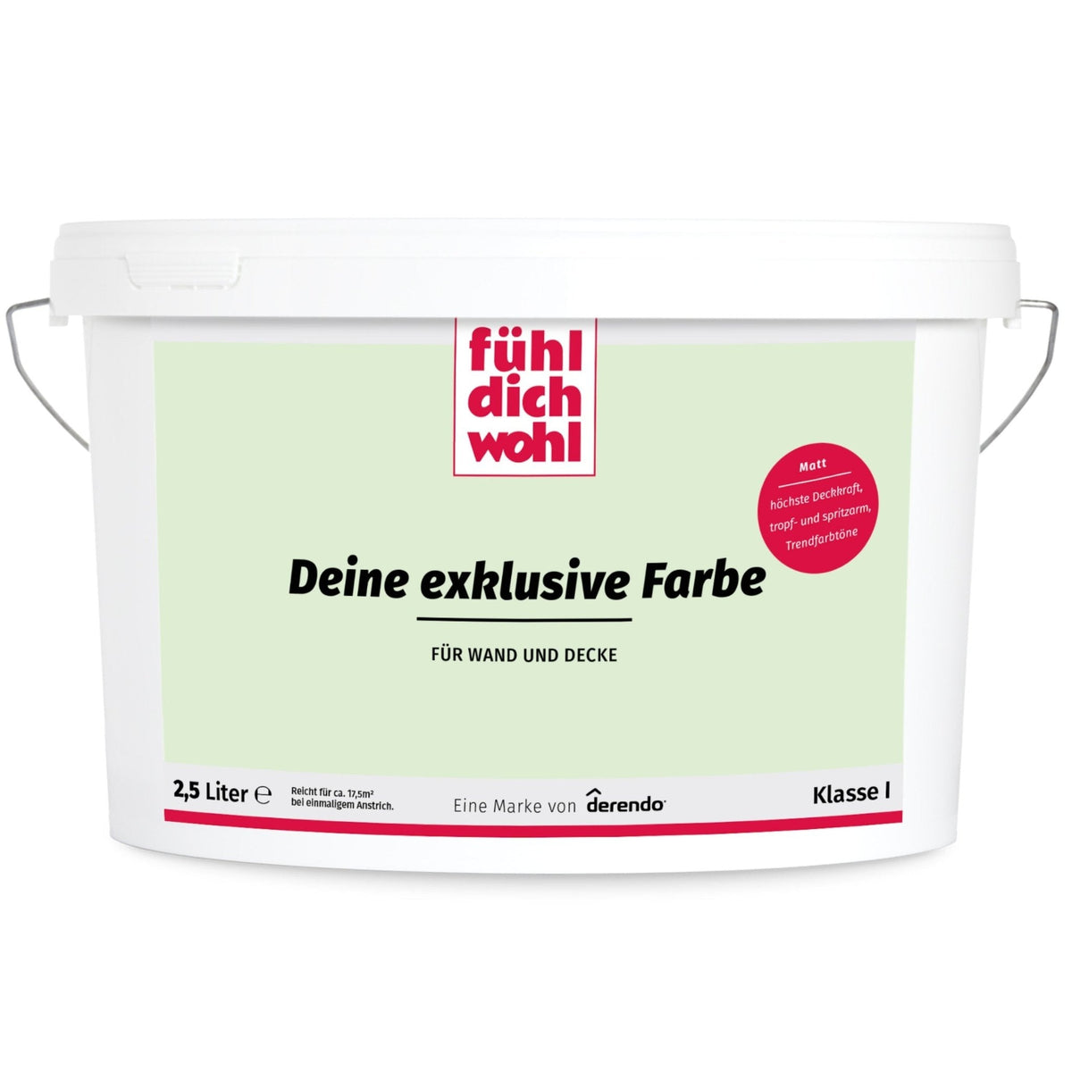 Fühl Dich Wohl Wandfarbe Eisgrün in 2.5 Liter – Produktbild von Derendo
