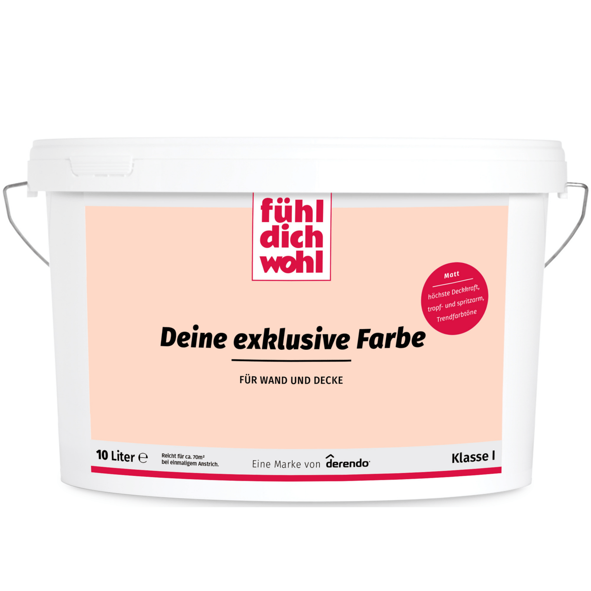 Fühl Dich Wohl Wandfarbe Lachs in 10 Liter – Produktbild von Derendo