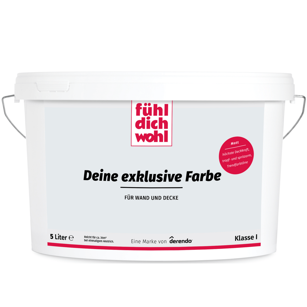 Fühl Dich Wohl Wandfarbe Lichtgrau in 5 Liter – Produktbild von Derendo