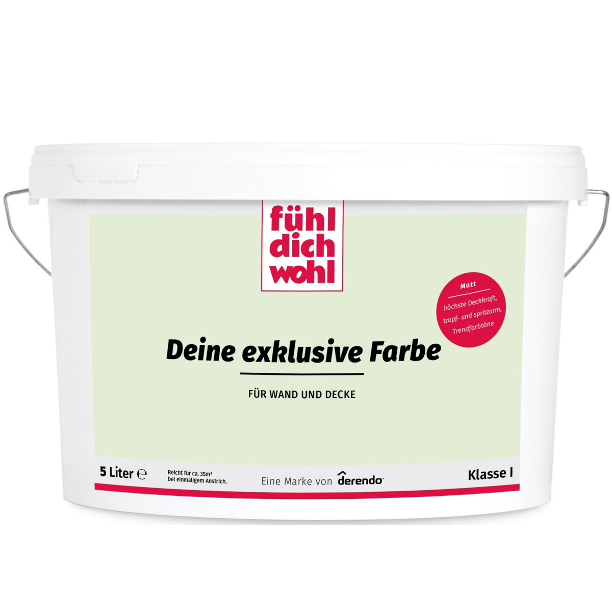 Fühl Dich Wohl Wandfarbe Pastellgrün - 4251604912923 - Derendo
