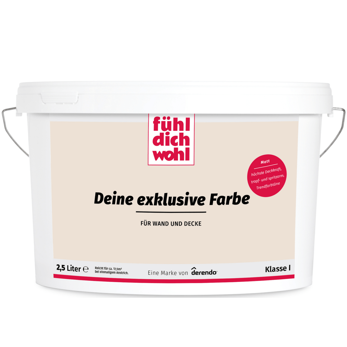 Fühl Dich Wohl Wandfarbe Pearlbeige in 2.5 Liter – Produktbild von Derendo