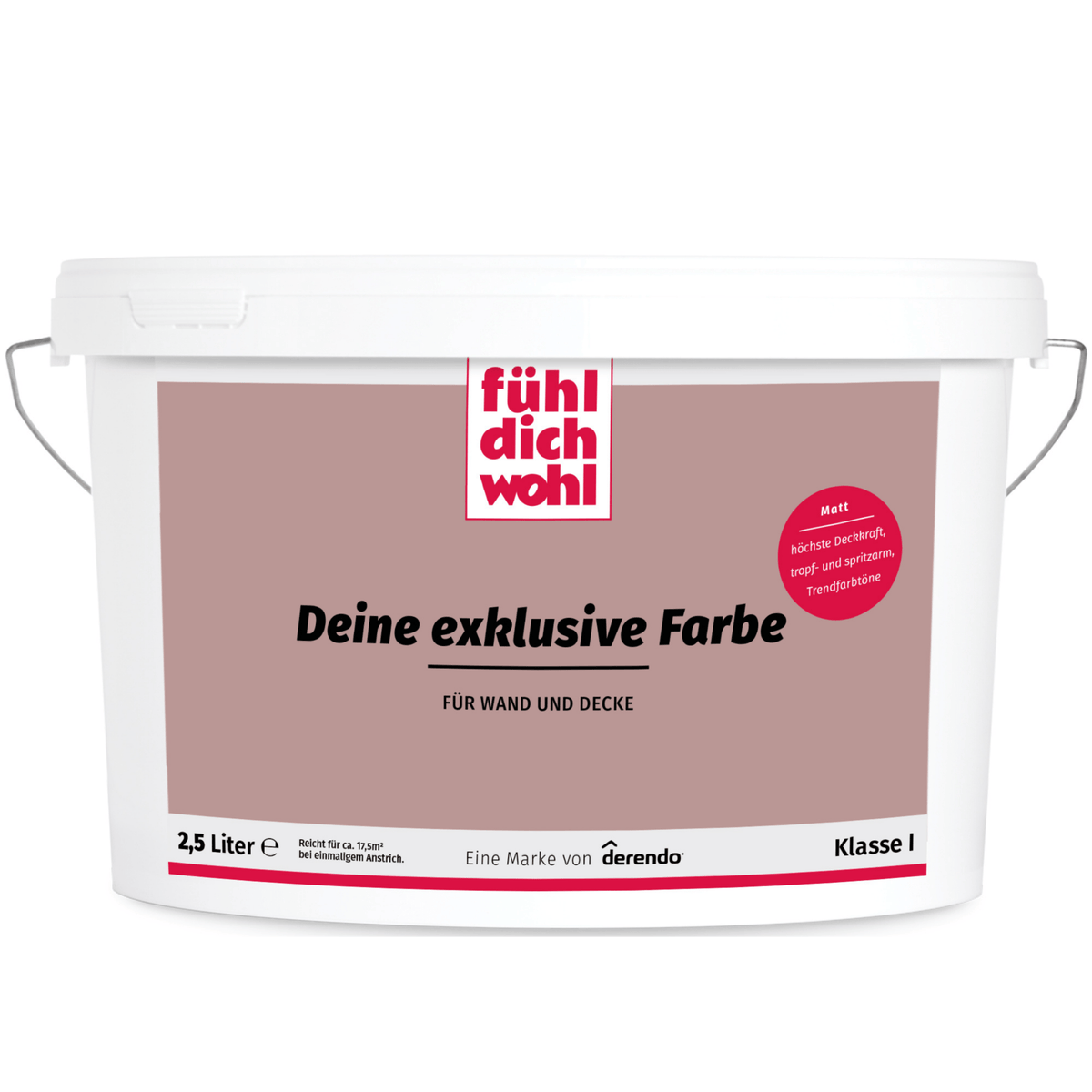 Fühl Dich Wohl Wandfarbe Rosenholz in 2.5 Liter – Produktbild von Derendo