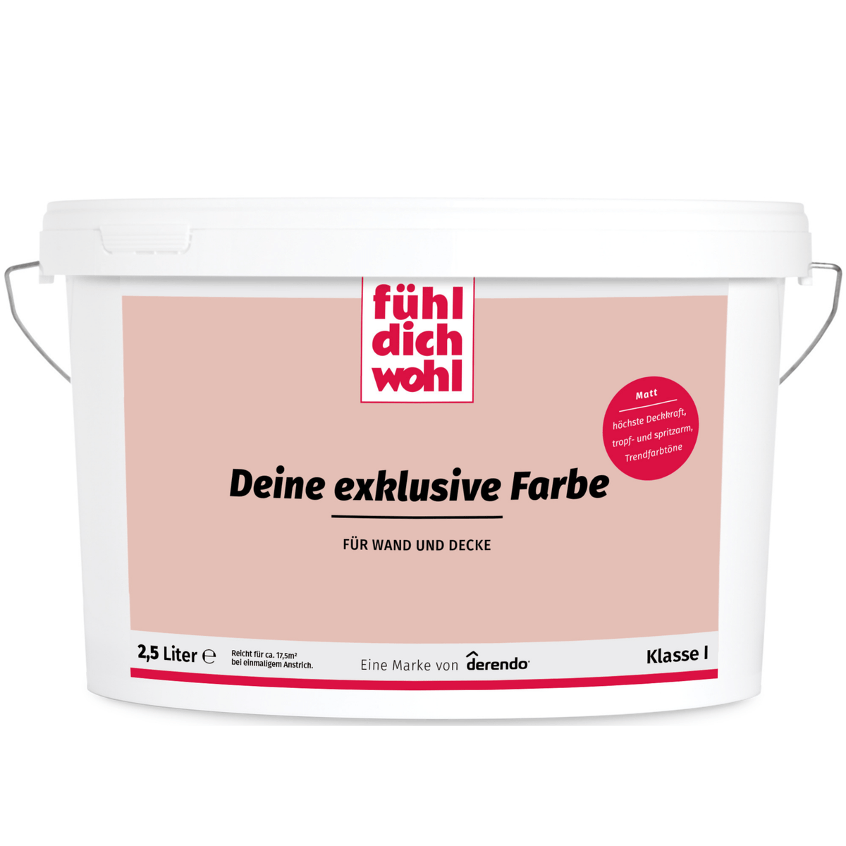 Fühl Dich Wohl Wandfarbe Rosenquarz in 2.5 Liter – Produktbild von Derendo