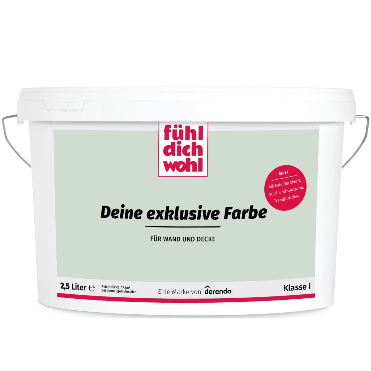 Fühl Dich Wohl Wandfarbe Salbeigrün in 2.5 Liter – Produktbild von Derendo