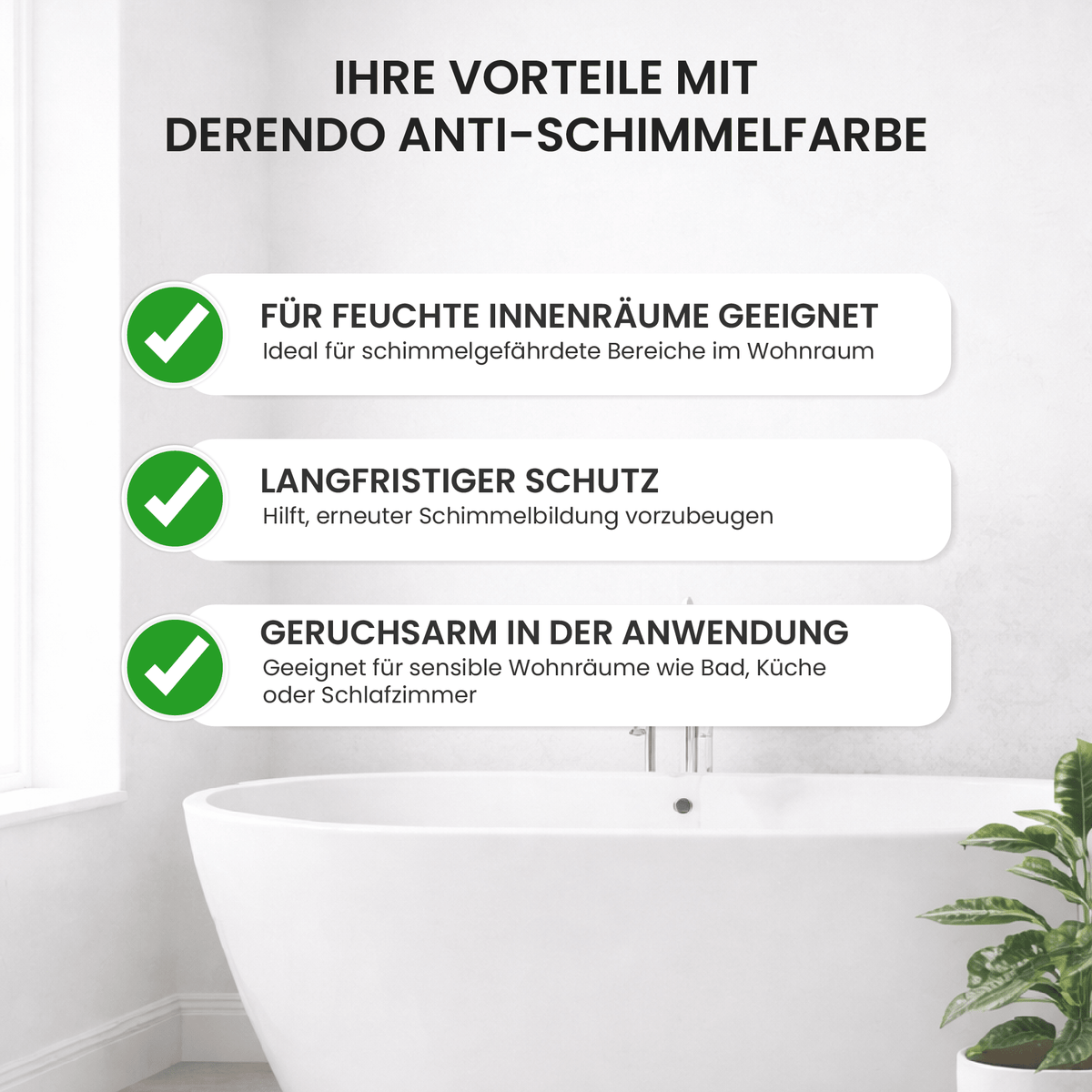 Schimmel-Set mit Anti-Schimmelfarbe, Schimmelentferner & Isolierspray in Schimmelset 10 Liter – Produktbild von Derendo
